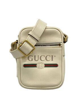 Gucci Shoulder Bag Print Ivory Leather